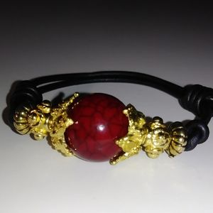 🆕Handcrafted Red Bracelet NWOT